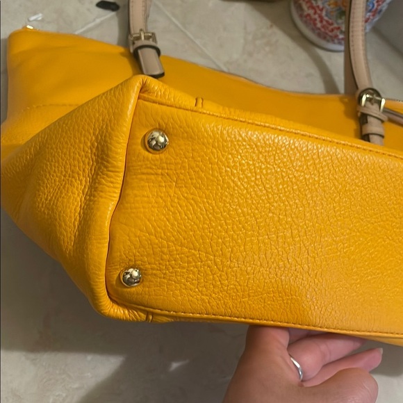 MICHAEL KORS - Yellow Leather Tote Bag - EUC - Picture 11 of 13